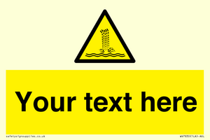 Custom warning artificial waterfall